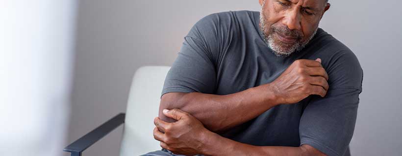 patient needing elbow pain treatment in Monterey