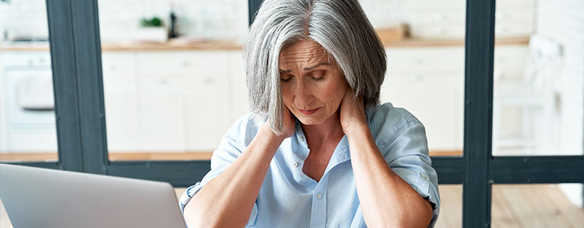 patient needing neck pain treatment in Monterey