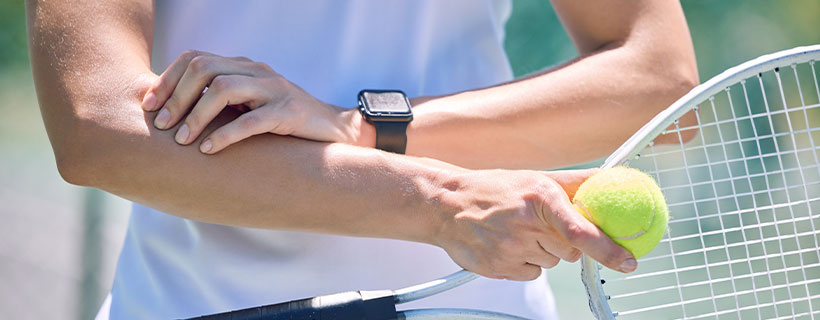 patient needing tennis elbow treatment in Monterey