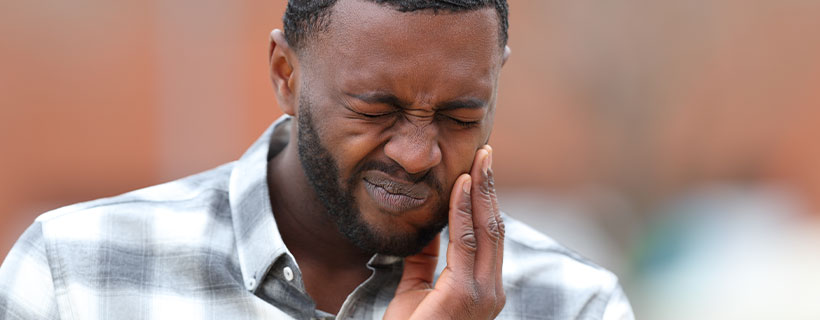 patient needing jaw pain treatment in Monterey